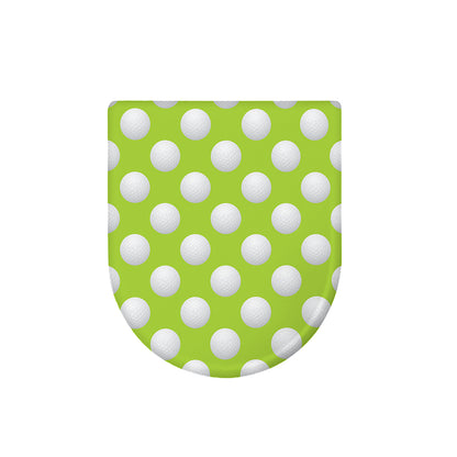 Green Golf Ball Pattern Print Toilet Lid Cover