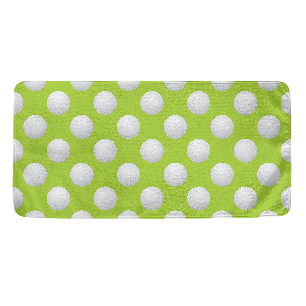 Green Golf Ball Pattern Print Towel