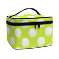 Green Golf Ball Pattern Print Travel Makeup Bag