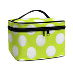 Green Golf Ball Pattern Print Travel Makeup Bag