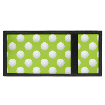 Green Golf Ball Pattern Print Trifold Wallet