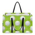 Green Golf Ball Pattern Print Utility Tote Bag