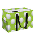 Green Golf Ball Pattern Print Utility Tote Bag
