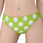 Green Golf Ball Pattern Print Women's Panties