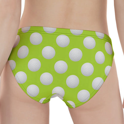 Green Golf Ball Pattern Print Women's Panties