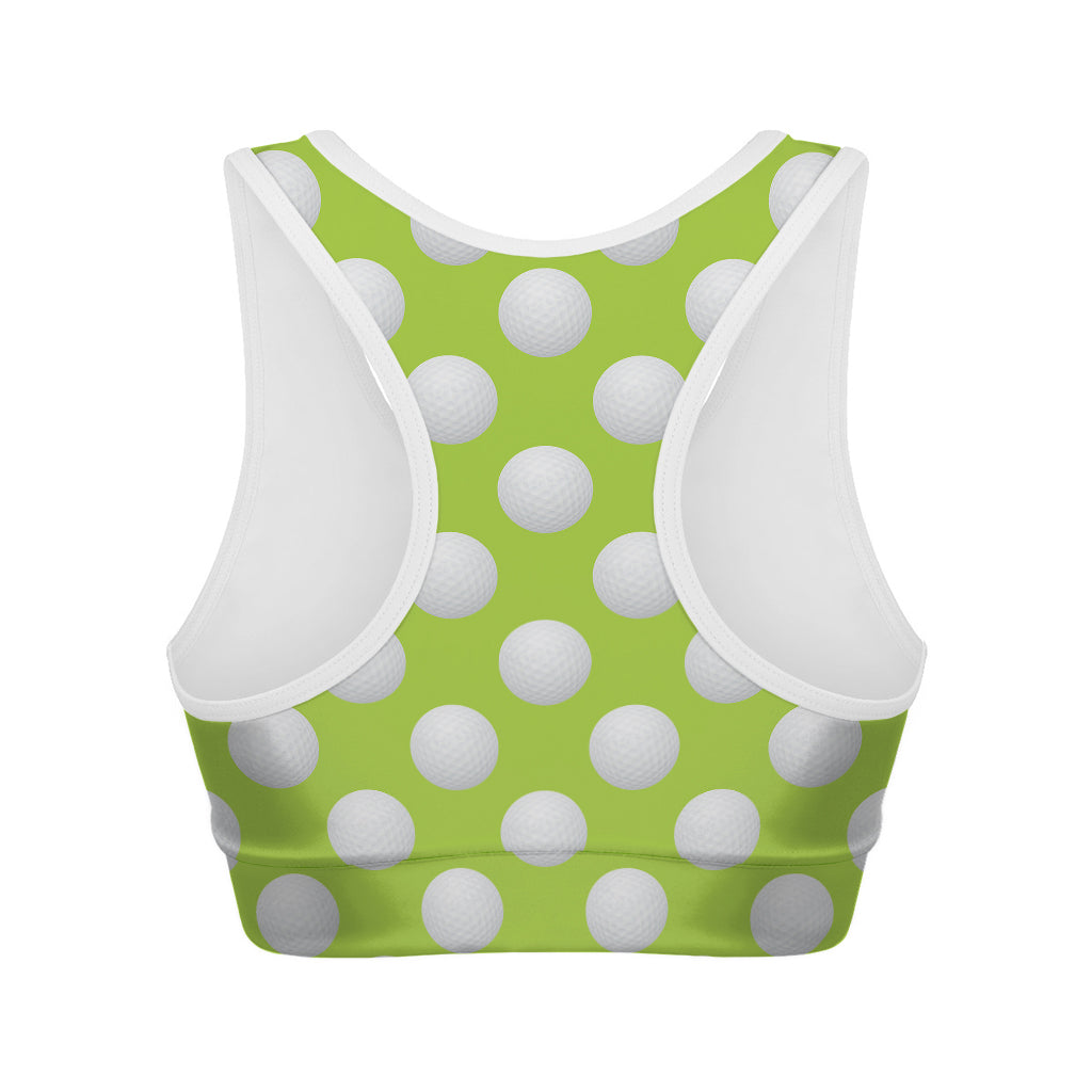 Green Golf Ball Pattern Print Women's Sports Bra – GearFrost