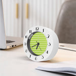 Green Harlequin Pattern Print Alarm Clock