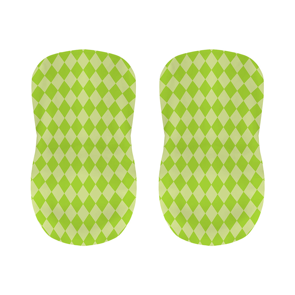 Green Harlequin Pattern Print Bar Stool Covers