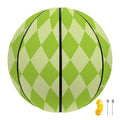 Green Harlequin Pattern Print Basketball