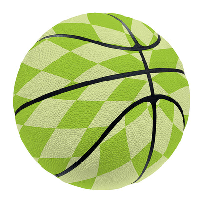 Green Harlequin Pattern Print Basketball
