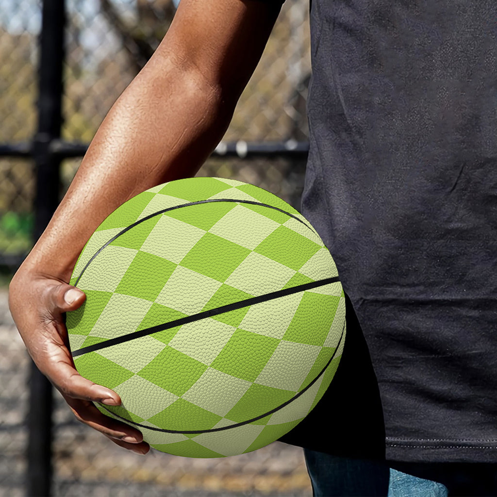 Green Harlequin Pattern Print Basketball