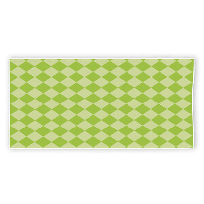 Green Harlequin Pattern Print Beach Towel