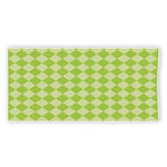 Green Harlequin Pattern Print Beach Towel