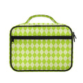 Green Harlequin Pattern Print Briefcase Bible Bag