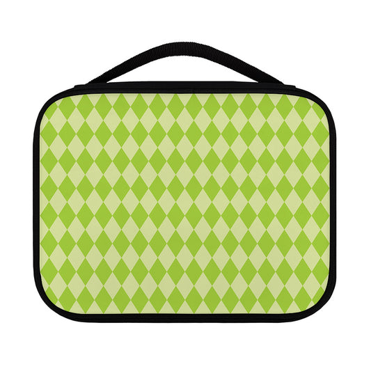 Green Harlequin Pattern Print Classic Bible Case