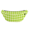 Green Harlequin Pattern Print Fanny Pack