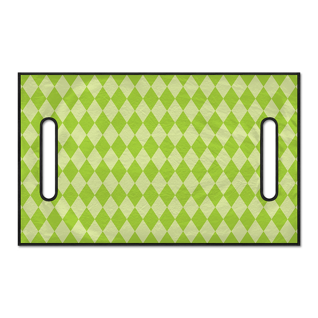 Green Harlequin Pattern Print Golf Cart Seat Cover