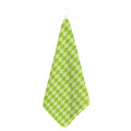 Green Harlequin Pattern Print Hand Towel