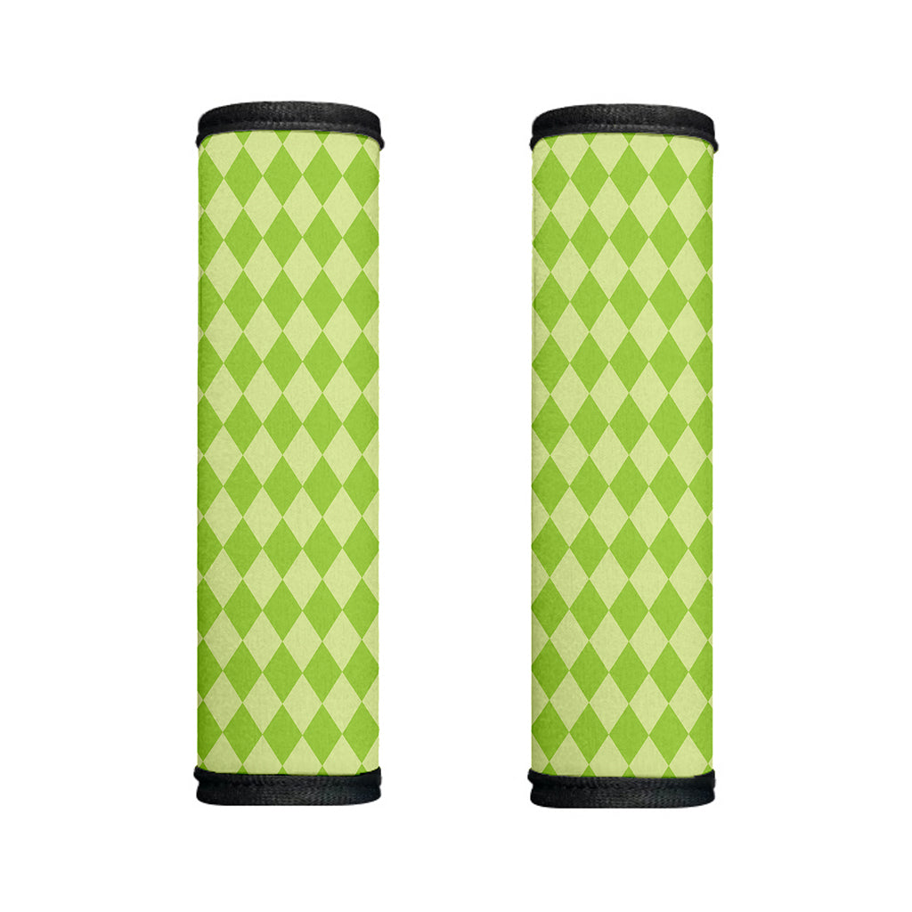 Green Harlequin Pattern Print Handle Covers