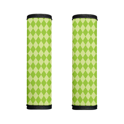 Green Harlequin Pattern Print Handle Covers