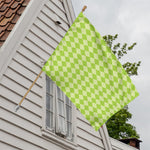 Green Harlequin Pattern Print House Flag