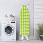 Green Harlequin Pattern Print Ironing Board Cover