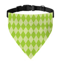 Green Harlequin Pattern Print Over The Collar Dog Bandana