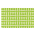 Green Harlequin Pattern Print Polyester Doormat
