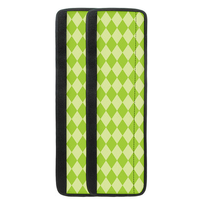 Green Harlequin Pattern Print Refrigerator Handle Covers