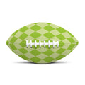 Green Harlequin Pattern Print Rugby Ball