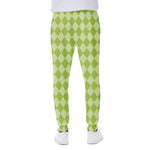 Green Harlequin Pattern Print Scuba Joggers