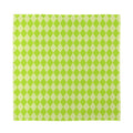 Green Harlequin Pattern Print Silk Bandana