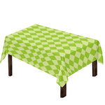 Green Harlequin Pattern Print Tablecloth