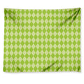Green Harlequin Pattern Print Tapestry