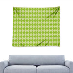 Green Harlequin Pattern Print Tapestry