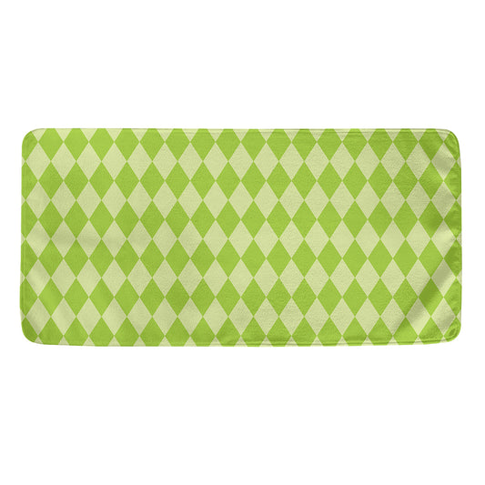 Green Harlequin Pattern Print Towel