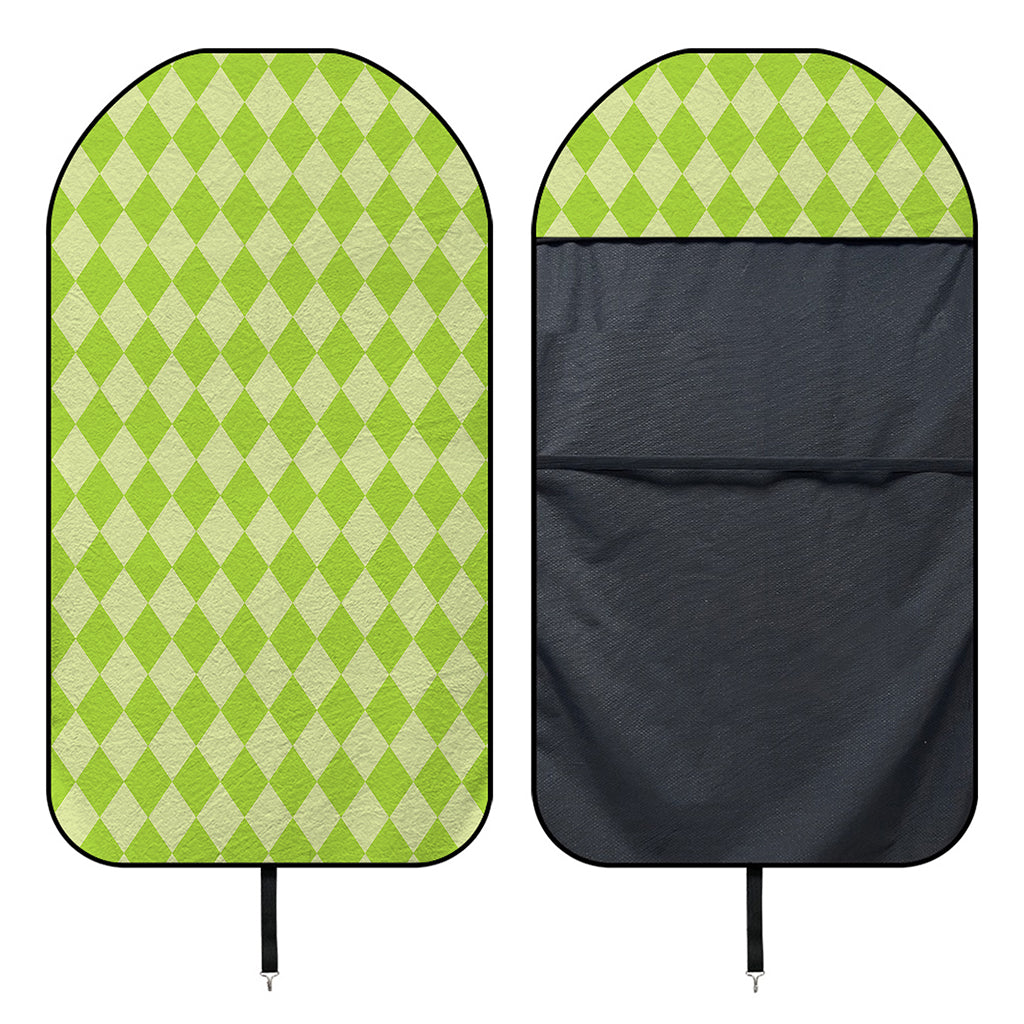 Green Harlequin Pattern Print Waterproof Car Seat Cover