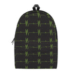 Green Heartbeat Pattern Print Backpack