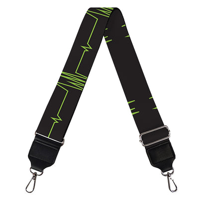 Green Heartbeat Pattern Print Bag Strap