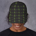Green Heartbeat Pattern Print Baseball Cap