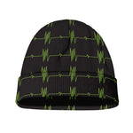 Green Heartbeat Pattern Print Beanie