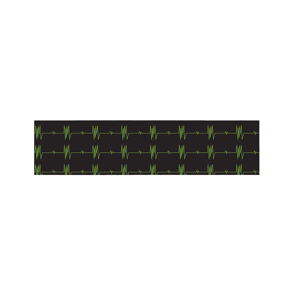 Green Heartbeat Pattern Print Bed Runner