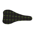 Green Heartbeat Pattern Print Bicycle Seat Cover