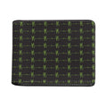 Green Heartbeat Pattern Print Bifold Wallet