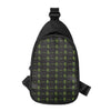 Green Heartbeat Pattern Print Chest Bag