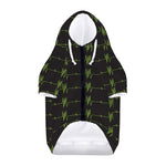 Green Heartbeat Pattern Print Dog Zip Up Hoodie