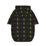 Green Heartbeat Pattern Print Dog Zip Up Hoodie