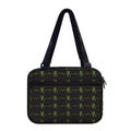 Green Heartbeat Pattern Print Double Strap Bible Bag