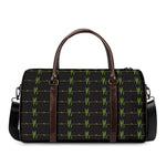 Green Heartbeat Pattern Print Duffle Bag