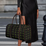 Green Heartbeat Pattern Print Duffle Bag